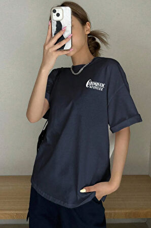 Unisex Optimistic Baskılı Tasarım Tshirt