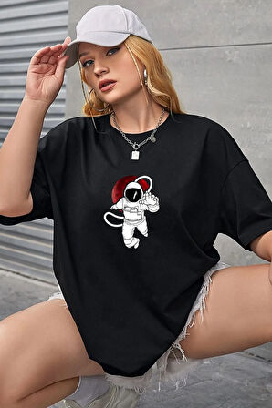 Unisex Nasa Baskılı Tasarım Tshirt
