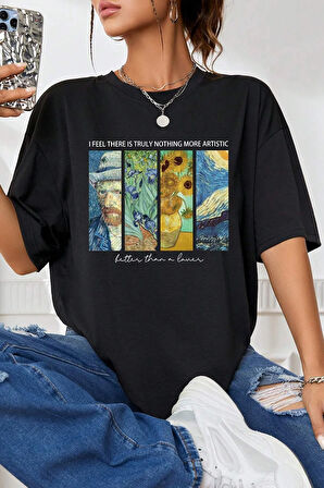 Unisex Artistic Baskılı Baskılı Tasarım Tshirt
