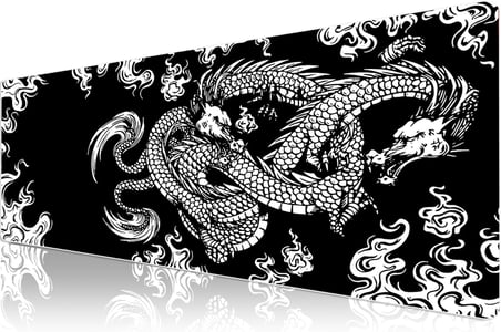 Klasse Pro - Dikişli Kenar 80x40 cm Oyuncu Gaming Mouse Pad (Dragon Knot)