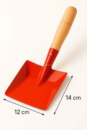 Mini Saplı Bahçe Küreği, Renkli Metal Başlık, Ahşap Sap, Hobi Bahçesi, Hayvan Yemi Verme, Çocuklar İçin Güvenli, Saksı Toprağı Taşıma, Mini Boy, Hafif ve Dayanıklı Çok Amaçlı Bahçe Küreği