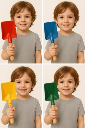 Mini Saplı Bahçe Küreği, Renkli Metal Başlık, Ahşap Sap, Hobi Bahçesi, Hayvan Yemi Verme, Çocuklar İçin Güvenli, Saksı Toprağı Taşıma, Mini Boy, Hafif ve Dayanıklı Çok Amaçlı Bahçe Küreği