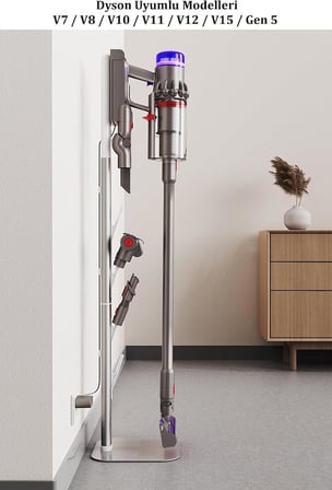 Dyson Uyumlu Süpürge Stantı, V7 | V8 | V10 | V11 | V12 | V15 | Gen5Detect Absolute | V15s Detect Submarine | V16 Dyson Modelleri ile Tam Uyumlu Stand, S3