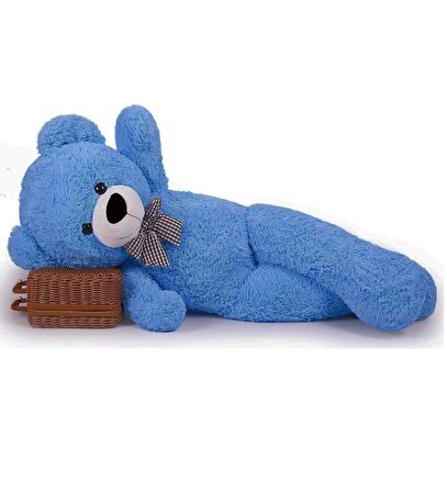  Yeni Yıla Özel : Elinde Baskılı Kalbi Ve Noel Şapkalı 90 cm Papyonlu Peluş Ayıcık - Yeni Yıl Temalı 