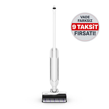 X-Clean 10 Islak Sert Zemin Temizleyici Kablosuz Dikey Süpürge-Kendini Temizler & Kurutur (İlave Rulo Dahil)