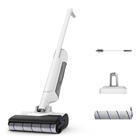 X-Clean 10 Islak Sert Zemin Temizleyici Kablosuz Dikey Süpürge-Kendini Temizler & Kurutur (İlave Rulo Dahil)