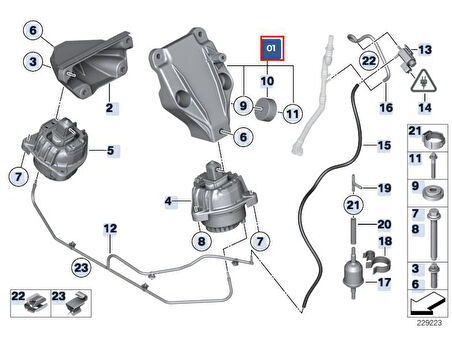 ALUMİNYUM MOTOR KULAGI N57 F10/F10LCI/F12/F12LCI