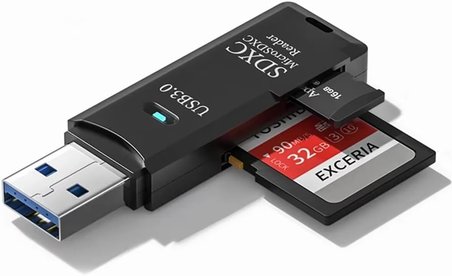 2'si 1 Arada USB 3.0 Micro SD/TF Kart Okuyucu, Veri Aktarım Adaptörü