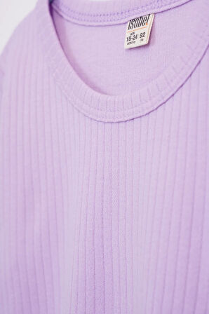 Basic Fitilli İnterlok Kumaş %100 Pamuk 1-5 Yaş Vizon Bebek Pijama Takımı