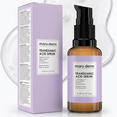 Maruderm%3 Tranexamic Acid Serum – Alfa-Arbutin%2 &amp; Vitamin C ile Leke Karşıtı Aydınlatıcı Yüz Serumu, 30 ML
