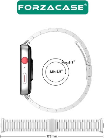 Huawei Watch Fit 5 / Fit 5 Pro ile uyumlu Metal Baklalı Kordon Kayış - FC1148