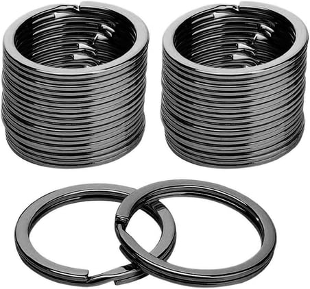 30 Adet Platin Renk 3 cm Metal Anahtarlık Halkası