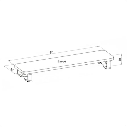 Prexua Upster Ahşap Monitör Standı - Ergonomik Monitör Yükseltici (Safir Meşe - Siyah Ayak, Large)
