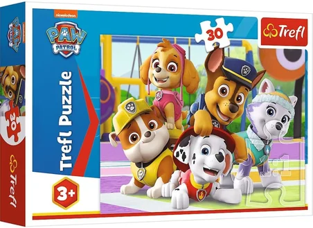 18286 Always on time 30 parçalı yapboz PAW Patrol 5 yaşından büyük çocuklar için yüksek kaliteli baskılı, çok renkli, zamanında