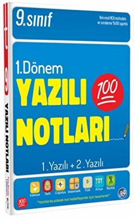 Tonguç Akademi 9. Sınıf Yazılı Notları 1. Dönem 1 ve 2. Yazılı