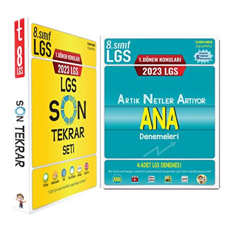 Tonguç Yayınları 2023 LGS 1. Dönem Son Tekrar Seti ve Ana Deneme Seti 2 Kitap