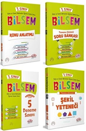 Editör Yayınları 3. Sınıf Bilsem Hazırlık Kitapları 4 lü Set