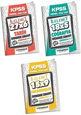 Yönerge KPSS Tarih Coğrafya Vatandaşlık İLELEBET 20 Deneme 3 lü Set