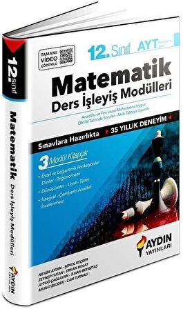 Aydın Yayınları AYT 12. Sınıf Matematik Ders İşleyiş Modülleri