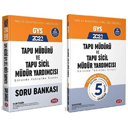 Data 2023 GYS Tapu Kadastro Tapu Müdürü ve Tapu Sicil Müdür Yardımcısı Soru + 5 Deneme 2 li Set Görevde Yükselme Data Yayınları