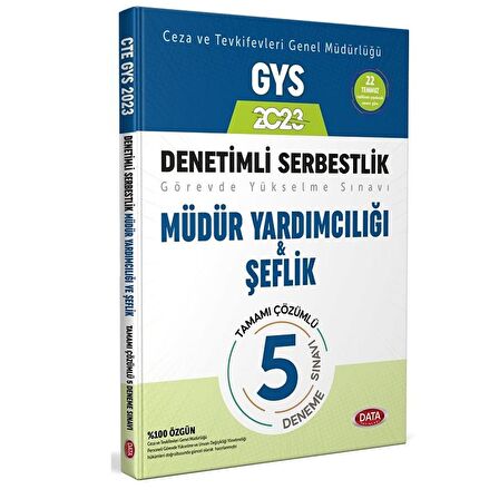 Data 2023 GYS Ceza ve Tevkifevleri Denetimli Serbestlik Müdür Yardımcılığı, Şeflik 5 Deneme Çözümlü Görevde Yükselme