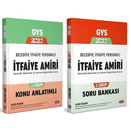 Data 2023 GYS Belediye İtfaiye Amiri 2. Grup Konu + Soru 2 li Set Görevde Yükselme Data Yayınları