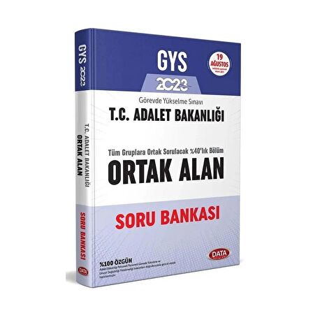 Data 2023 GYS Adalet Bakanlığı Ortak Alan Soru Bankası Görevde Yükselme Data Yayınları