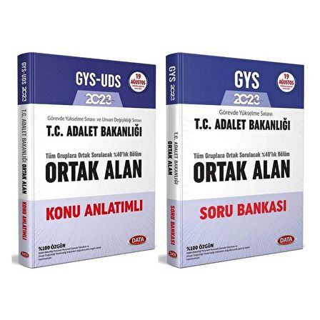Data GYS UDS Adalet Bakanlığı Ortak Alan Konu + Soru 2 li Set