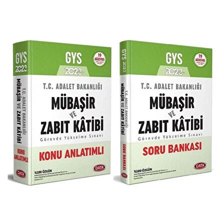 Data 2023 GYS Adalet Bakanlığı Mübaşir ve Zabıt Katibi Konu + Soru 2 li Set