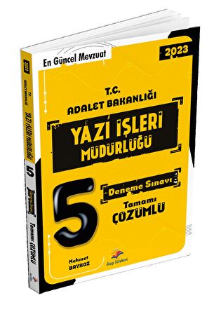 Dizgi Kitap 2023 GYS Adalet Bakanlığı Yazı İşleri Müdürlüğü 5 Deneme Çözümlü Görevde Yükselme