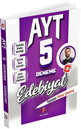 Dizgi Kitap Deniz Hoca AYT Edebiyat 5 Deneme Sınavı Dizgi Kitap