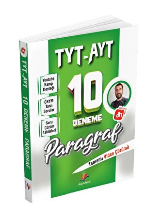 Dizgi Kitap Deniz Hoca TYT AYT Paragraf 10 Deneme Sınavı Dizgi Kitap