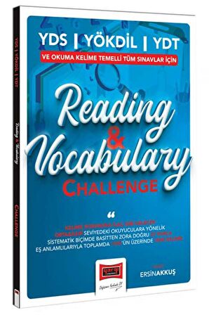 2023 YDS YÖKDİL YDT ve Okuma Kelime Temelli Tüm Sınavlar İçin Reading And Vocabulary Challenge Yargı Yayınları