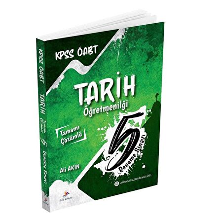 Dizgi Kitap ÖABT Tarih Öğretmenliği 5 Deneme Çözümlü - Ali Akın Dizgi Kitap Yayınları