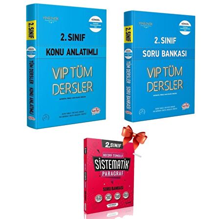 2. Sınıf VIP Tüm Dersler Konu Soru Set + Sistematik 2.Sınıf Beceri Temelli Paragraf Soru Bankası