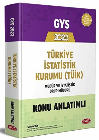 Data 2023 GYS Türkiye İstatistik Kurumu TÜİK Müdür ve İstatistik Grup Müdürü Konu Anlatımlı Görevde Yükselme Data Yayınları