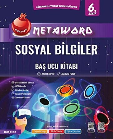 Nartest 6. Sınıf Sosyal Bilgiler Metaword Baş Ucu Kitabı Nartest Yayınları