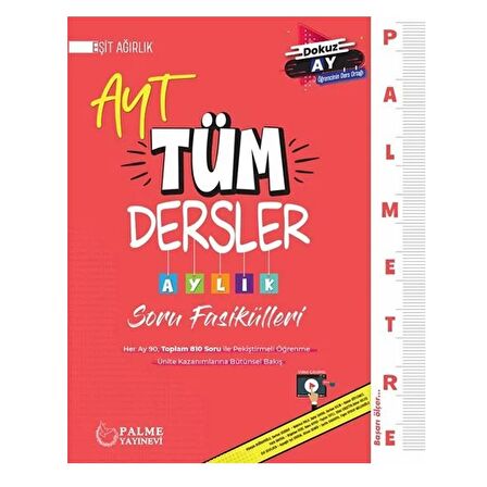 Palme YKS AYT Tüm Dersler Eşit Ağırlık Palmetre Aylık Soru Fasikülleri Palme Yayınları