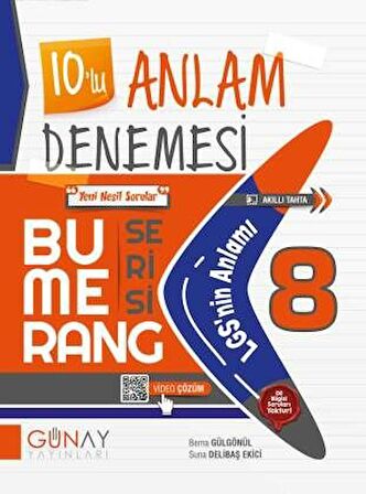 LGS 8. Sınıf Bumerang Serisi 10 lu Anlam Denemeleri