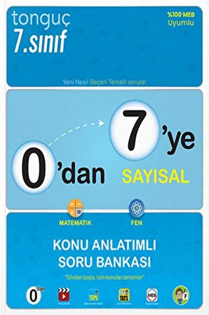 0'dan 7'ye Sayısal Konu Anlatımlı Soru Bankası Tonguç Akademi Yayınları