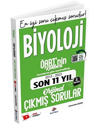 Dizgi ÖABT nin Rehberi Biyoloji Öğretmenliği Son 11 Yıl Çıkmış Sorular Video Çözümlü Dizgi Kitap