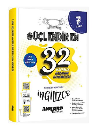 Ankara Yayıncılık 7. Sınıf İngilizce Güçlendiren 32 Haftalık Kazanım Denemeleri Ankara Yayıncılık