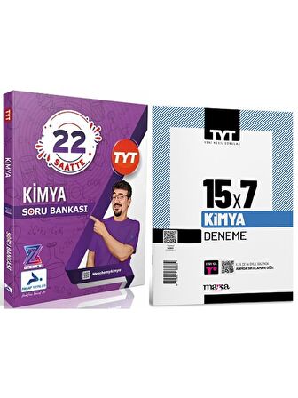 2024 Paraf Z Takımı 22 Saatte TYT Kimya Soru ve Marka TYT 15x7 Kimya Deneme Seti