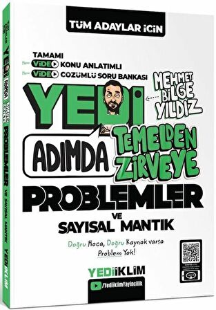 Yedi Adımda Temelden Zirveye Problemler ve Sayısal Mantık Video Konu Anlatımlı Video Çözümlü Soru Bankası