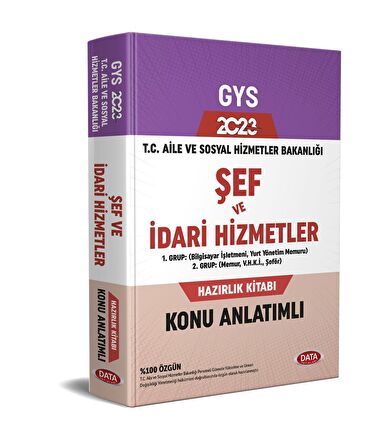 2023 Data GYS T.C. Aile ve Sosyal Hizmetler Bakanlığı GYS Şef ve İdari Hizmetler Konu Anlatımlı