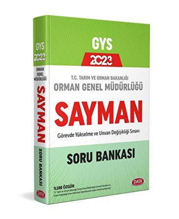 2023 Data GYS Orman Genel Müdürlüğü Sayman Görevde Yükselme Sınavı Soru Bankası