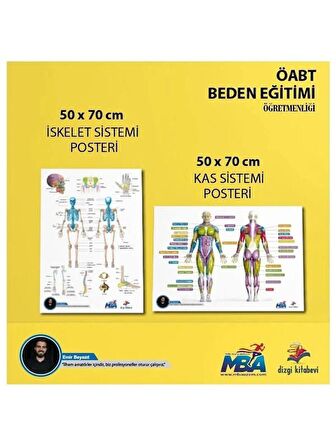 Dizgi Kitap ÖABT Beden Eğitimi Öğretmenliği İskelet Sistemi ve Kas Sistemi 2 li Poster