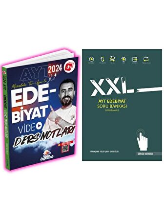 Dersia 2024 XXL AYT Edebiyat Soru ve Dizgi AYT Edebiyat Video Ders Notları 2 li Set