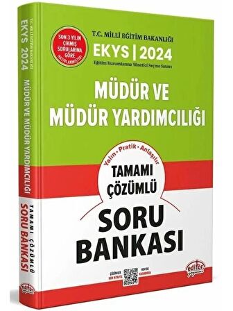 Editör 2024 MEB EKYS Müdür ve Yardımcılığı Soru Bankası Çözümlü Editör Yayınları