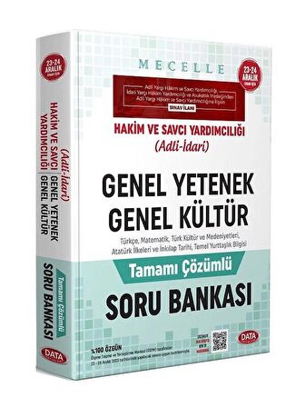 Data 2023 Hakim ve Savcı Yardımcılığı MECELLE Genel Yetenek Genel Kültür Soru Bankası Çözümlü Data